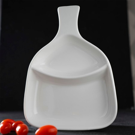 Menzhitsa Porcelain 2 cells Magistro "Blanche", 20 × 13 × 1.5 cm, white color-4