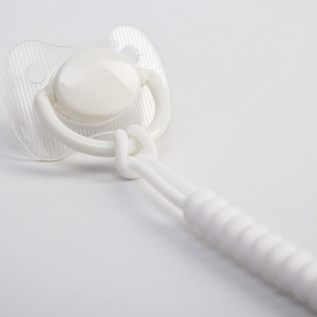 Holder for the nipple - dummy "rings", silicone, white color-3