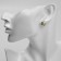 Earrings with rhinestones Xuping inner contour, white color in gold