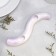 Summary "Waves" for two candles from gypsum, 25x6x3cm, marble with purple strips