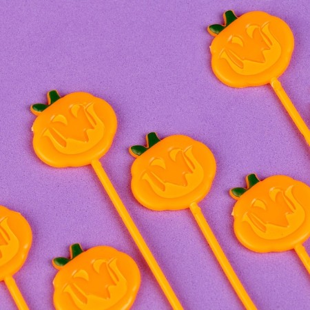 Pumpkin skewers, 12 pieces in a set, orange color-3