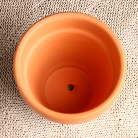 Pot "Trapezius" Terracott with a pattern, 9x9cm, mix-2