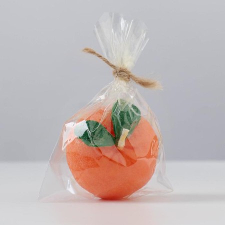 New Year. New Year's candle "Mandarinka", 5x5x4.5 cm-2