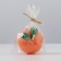 New Year. New Year's candle "Mandarinka", 5x5x4.5 cm