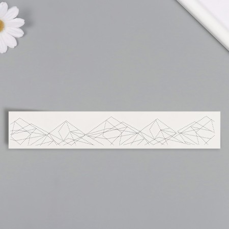 Tattoo on the body Black "Bracelet. Polygonal figures" 20x3 cm-3