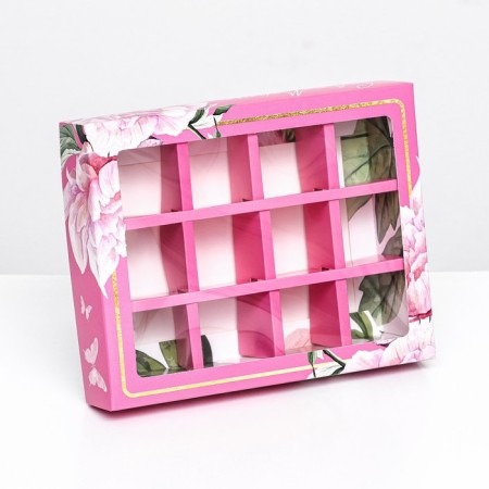 Box under 12 sweets, "beloved" 19 x 15 x 3.6 cm