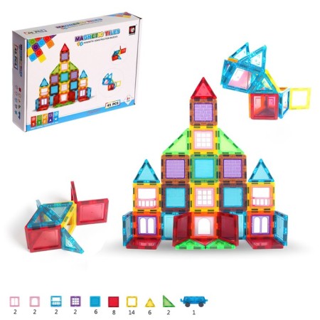 Magnetic designer "Magic Magnet", 45 parts