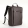 City backpack on a zipper, 2 pockets, with USB, brown color