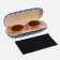 Case for glasses on the cracker, the color is blue