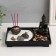 Zen Garden "Bronze Buddha" sand+aroma packs+stones 22x15x12.5 cm