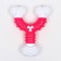 Two -layer toy (hard and soft plastic) "slingshot", 12 cm, pink