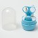 Manicure kit: scissors, forceps, saws, tweezers, blue color