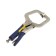 Hand tundra clamp, reinforced point capture, with a latch, 2k handles, 220 mm