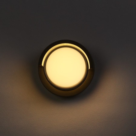 Facade lamp "City", FSD-048, 10 W, 3000K, circle, IP65, 220 V, plastic, black