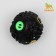 Crooking ball for dogs, hard, 7.5 cm, black