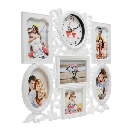 Wall watches with photo frames "Family", silent, 45 x 37 cm, D-11.5 cm, aa-1