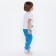 Baby trousers, blue color, height 134 cm