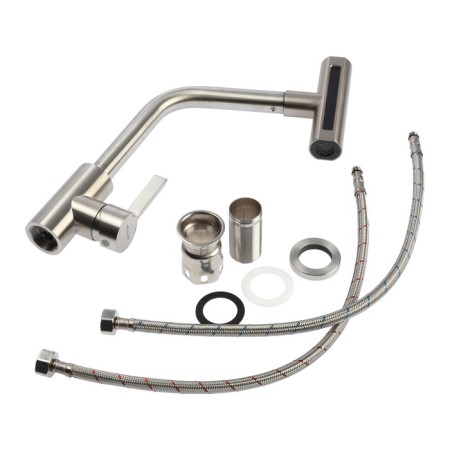 Accoona A4890A-9 kitchen mixer, multifunctional, pour 24.6 cm, brass, satin-9