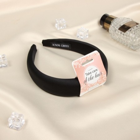 Hair cap "Jeannette" classic gloss, 3 cm, black-1