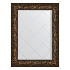 Mirror with engraving in the baguette frame, Byzantium bronze 99 mm, 69x91 cm