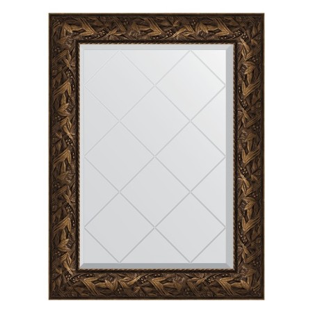 Mirror with engraving in the baguette frame, Byzantium bronze 99 mm, 69x91 cm