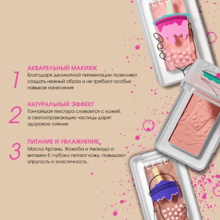 Blush Zeesea Dessert Collection Powder Blush, tone 03, 3.5 g-5