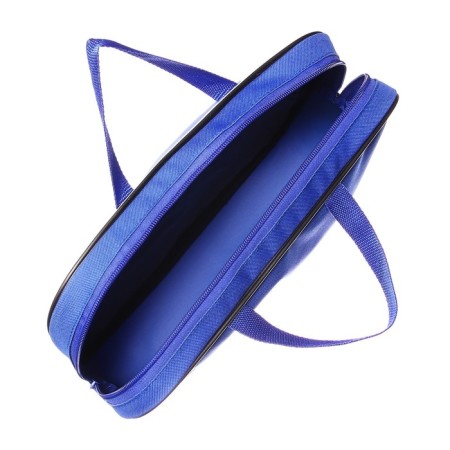 Folder with handles textile A4, 350 x 270 x 70 mm, calligrata "office", inner pocket, blue-4
