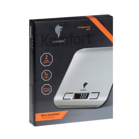 Kitchen Libra Leonord Le-1702, electronic, up to 5 kg, LCD display, silver-7
