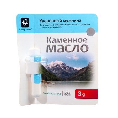 Stone oil "Confident Man" with zinc and vitamin E, 3 g