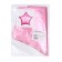 Foil ball 10 "Star", with a valve, matte, pink color