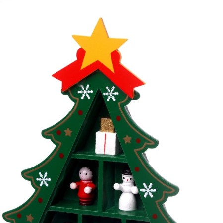 New Year's souvenir "Christmas tree with cells for gifts", 14.5 × 19.5 cm, green-6