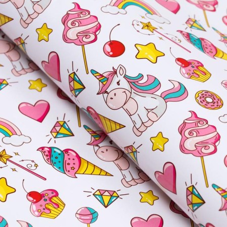 Glossy packaging "Unicorns", 70 x 100 cm, 1 sheet-4