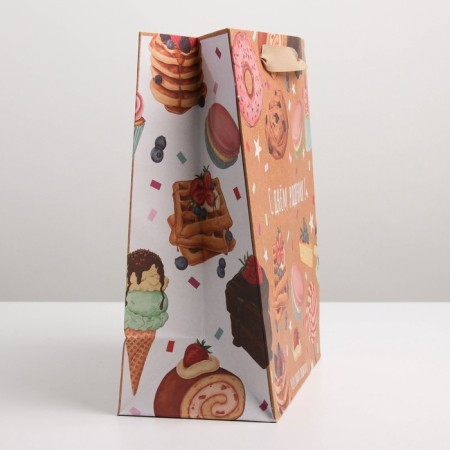 Package Gift Craft Vertical, packaging, “Happy Birthday”, Ml 23 x 27 x 11.5 cm-2