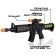 The rustle machine, light and sound effects, works from batteries
