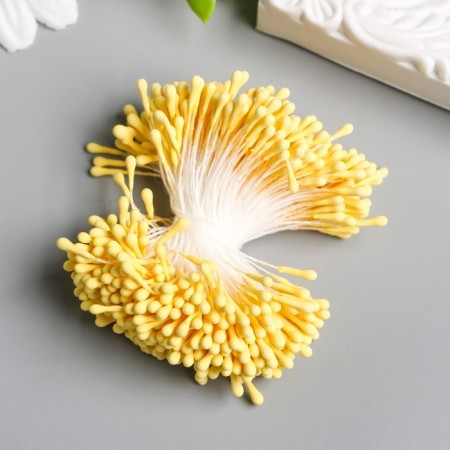 Stamens for flowers "Dropping yellow" D = 1.5 mm set 400 pcs length 6 cm-1