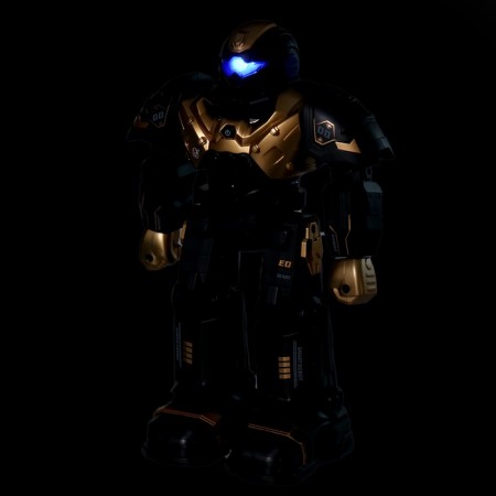 Radio -controlled robot "Hero", sound and light effects, gold color-5