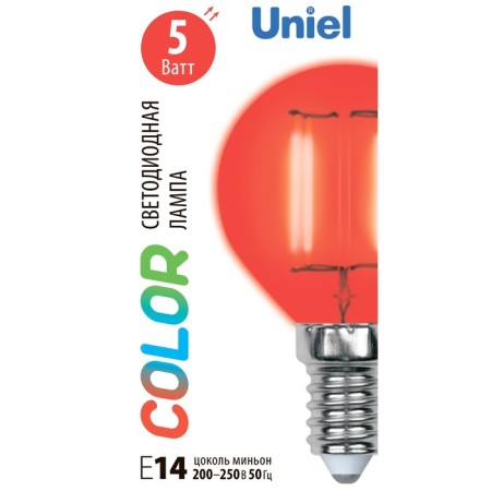 LED LED Uniel, E14, 5 W, red glow-8
