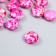 Beads for creativity plastic "Marble. Fuchsia" set of 15 pcs 1.7x1.7x1 cm