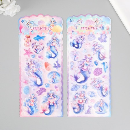 Plastic sticker "Mermaid Milashka" mix 25x12 cm-2