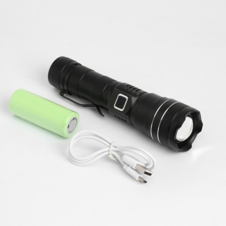 Manual battery flashlight, 50 W, 4.2 V, 3000 mAh, range 500 m, P50, 5 modes, Type-C 7620-3