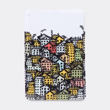 Cover for travel ticket, white/multi -colored color