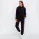 Female set (sweatshirt/pants), black color, size 44