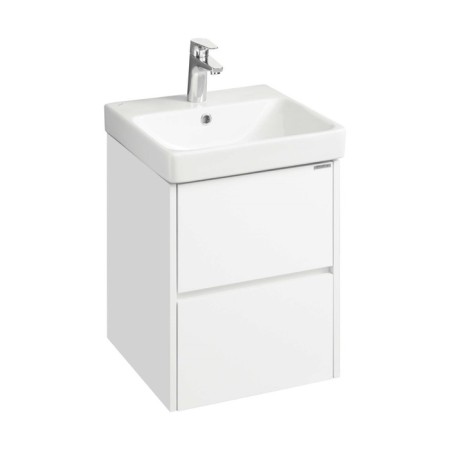 Tumbing under the Aquaton Skandi sink, 45 cm, white matte color, white glossy