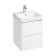 Tumbing under the Aquaton Skandi sink, 45 cm, white matte color, white glossy