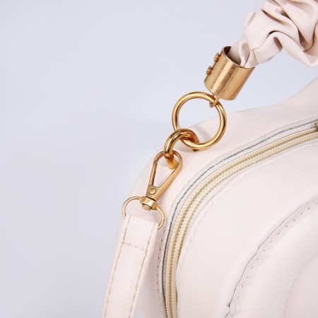 Bag Cross-Bodi with a zipper, white color-4
