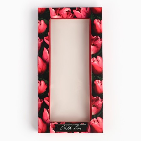 Chocolate box "Tulips", with a window, 9.4 x 1.7 x 18.4 cm-2