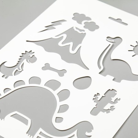 Stencil plastic "dinosaurics" 16x22 cm-1