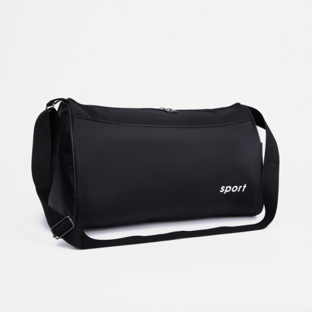 Sports bag on lightning, adjustable belt, black color