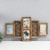 Photo frame plastic in 4 photos 10x15 cm "pattern" gold 35x61x2 cm