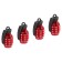 Caps on the tire valve K-5, red, metal, 4 pcs. AVC25
